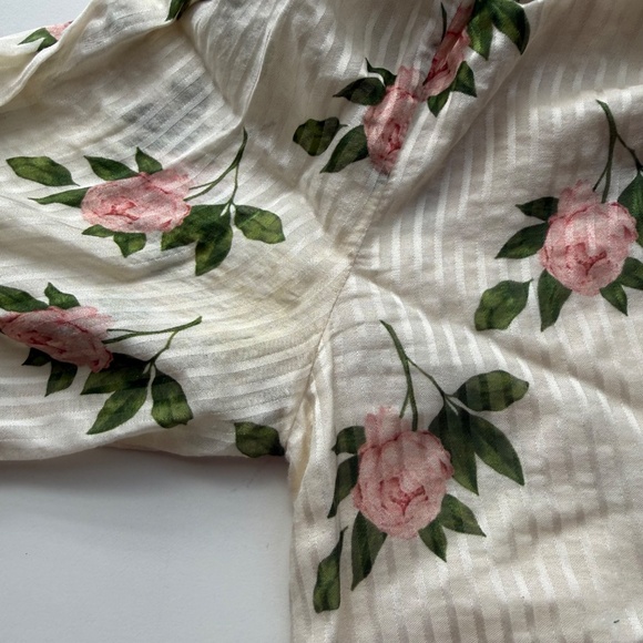 Cami NYC Womens Lenore Rose Silk Blend Asymmetrical Ruched Puff Sleeve Blouse - Picture 8 of 11